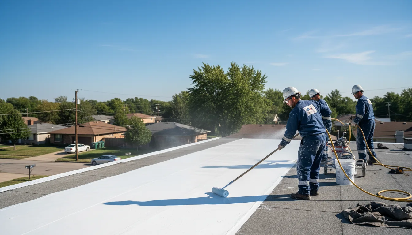 Commercial roof coating in Woodridge, IL near me